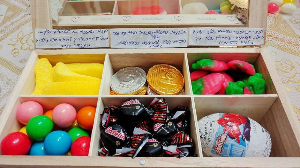 תמונה של קופסת ממתקים עם ברכות