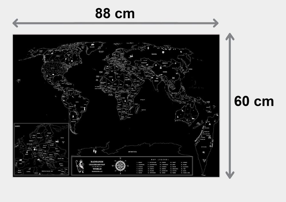 תמונה של מפה עולמית מגנטית