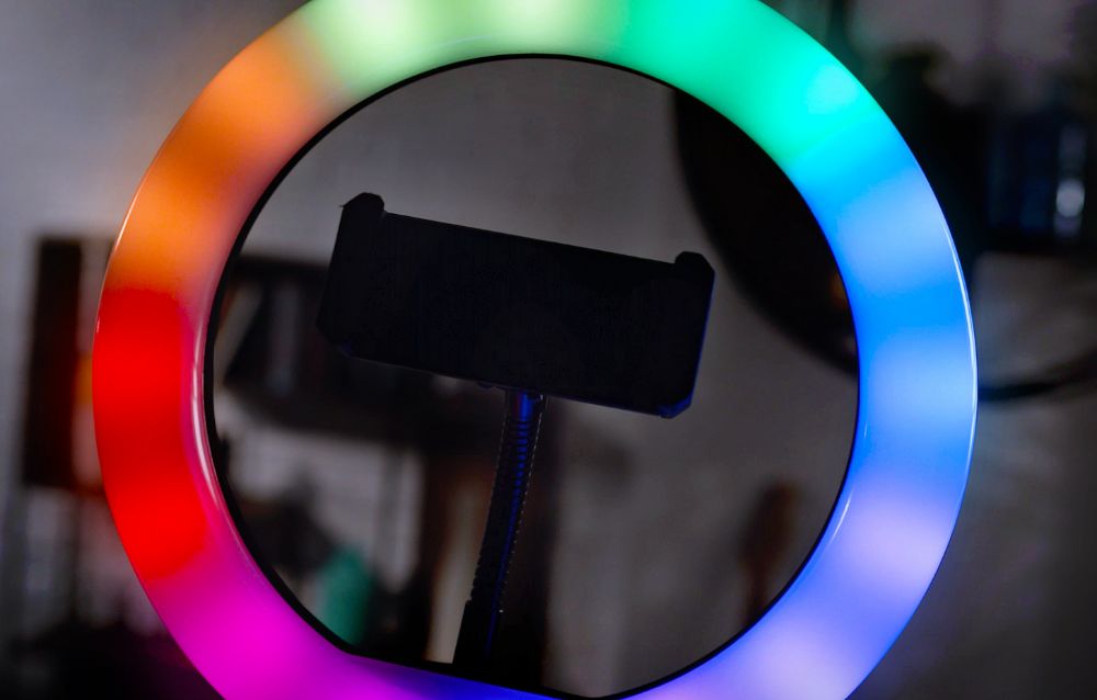 תמונה של ערכת תאורה לצילום בנייד דלוקס