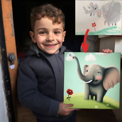 תמונה של כל ציור מתעורר לחיים - הופכים ציורי ילדים לתמונה מרהיבה