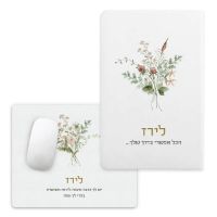 מארז מתנה - מחברת + פד לעכבר דגם פריחה