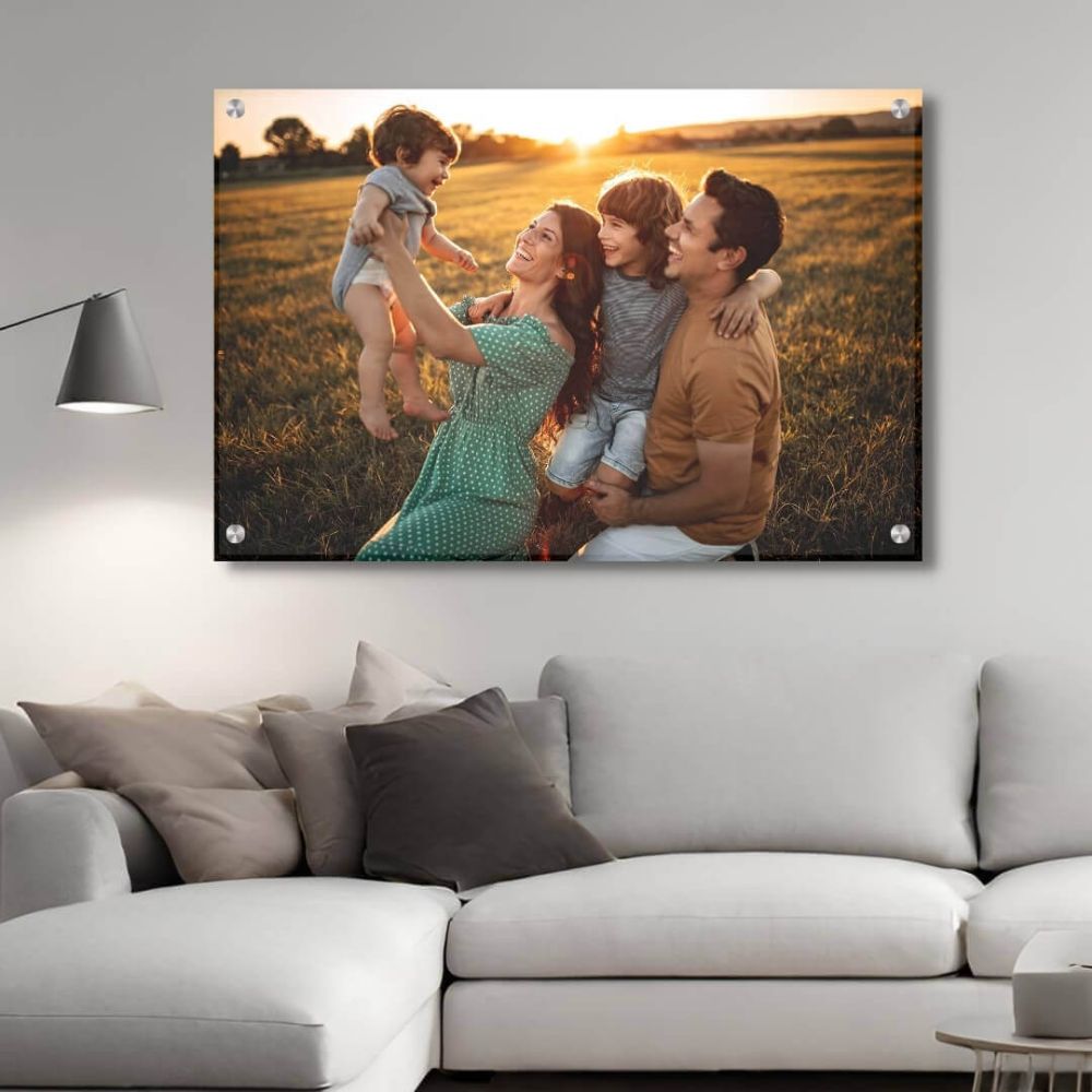 תמונה של הדפסה על זכוכית - תמונה זוגית או משפחתית לקיר 