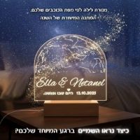 תמונה של מפת כוכבים מנורת לילה